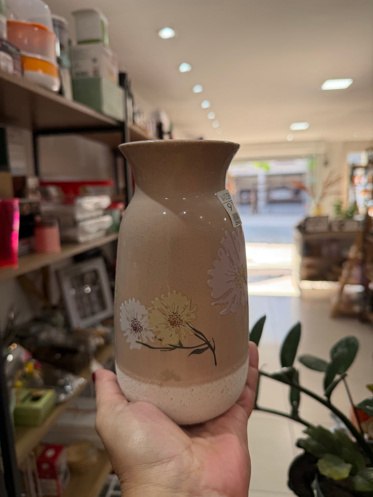 Vaso Decorativo em Cerâmica Floral Rosa – Elegante para Sala e Jardim