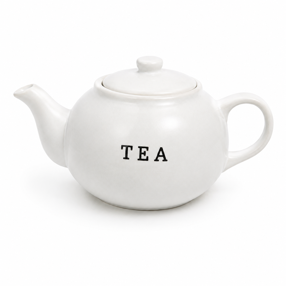 Bule para Chá em Cerâmica Branca “TEA” – Bule Decorativo e Funcional