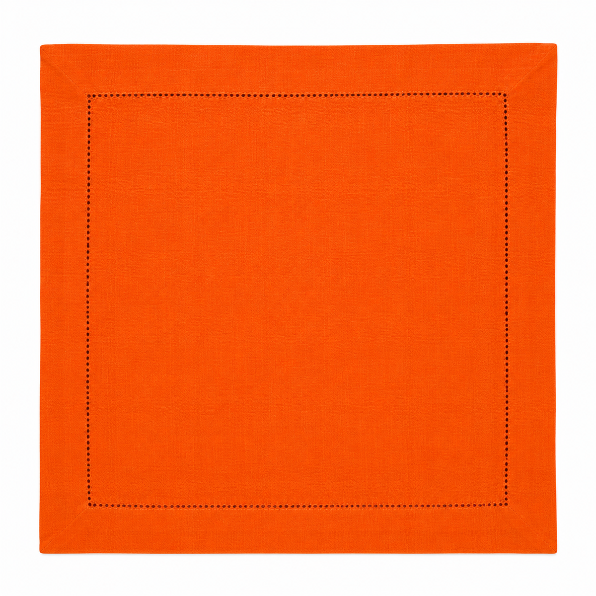 Kit 6 Guardanapos Laranja Ponto Ajour 40x40