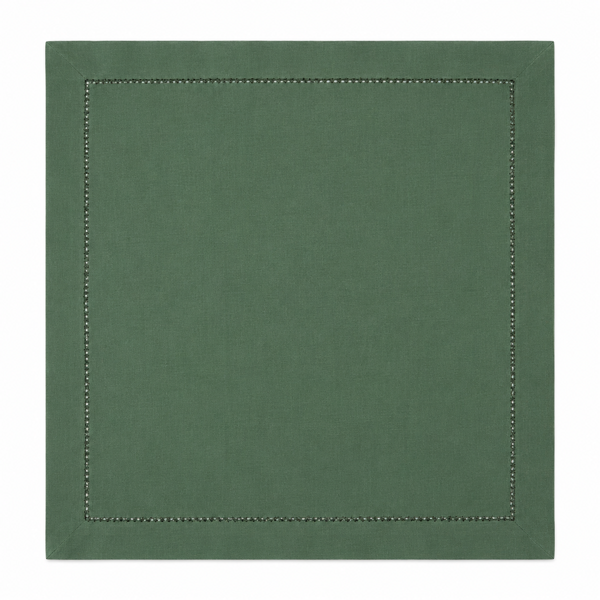 Kit 4 Guardanapos Verde Oliva Ponto Ajour 40x40