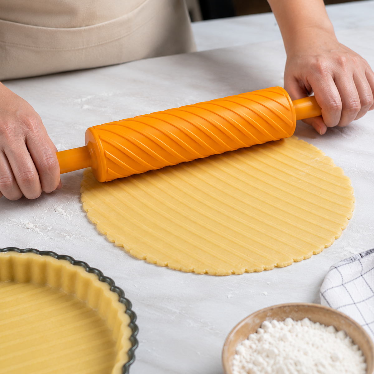 Rolo de Massa Decorado Texturizador para Massas, Biscoitos e Pasta Americana