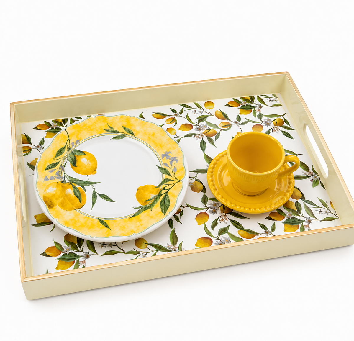 Bandeja Decorativa Limões Sicilianos 40x30cm