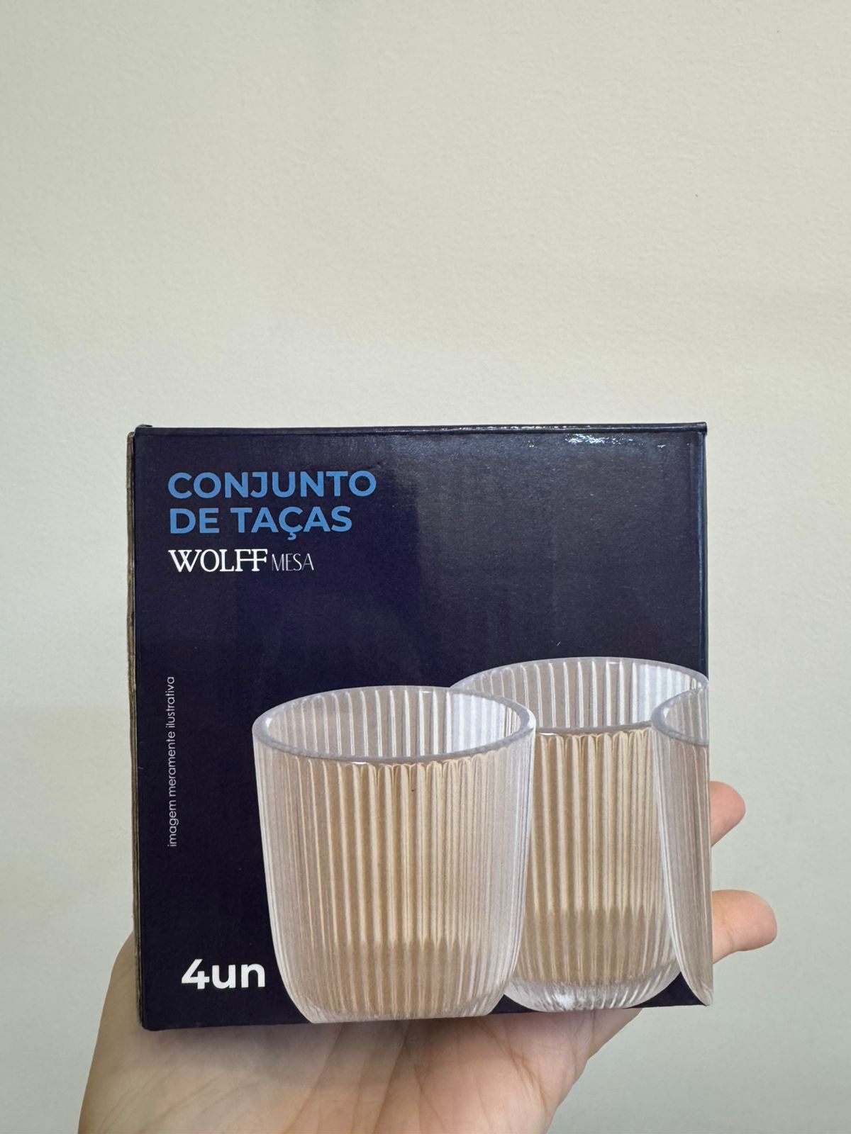 Conjunto 4 Taças de Licor em Vidro Canelado Wolff Mesa Âmbar