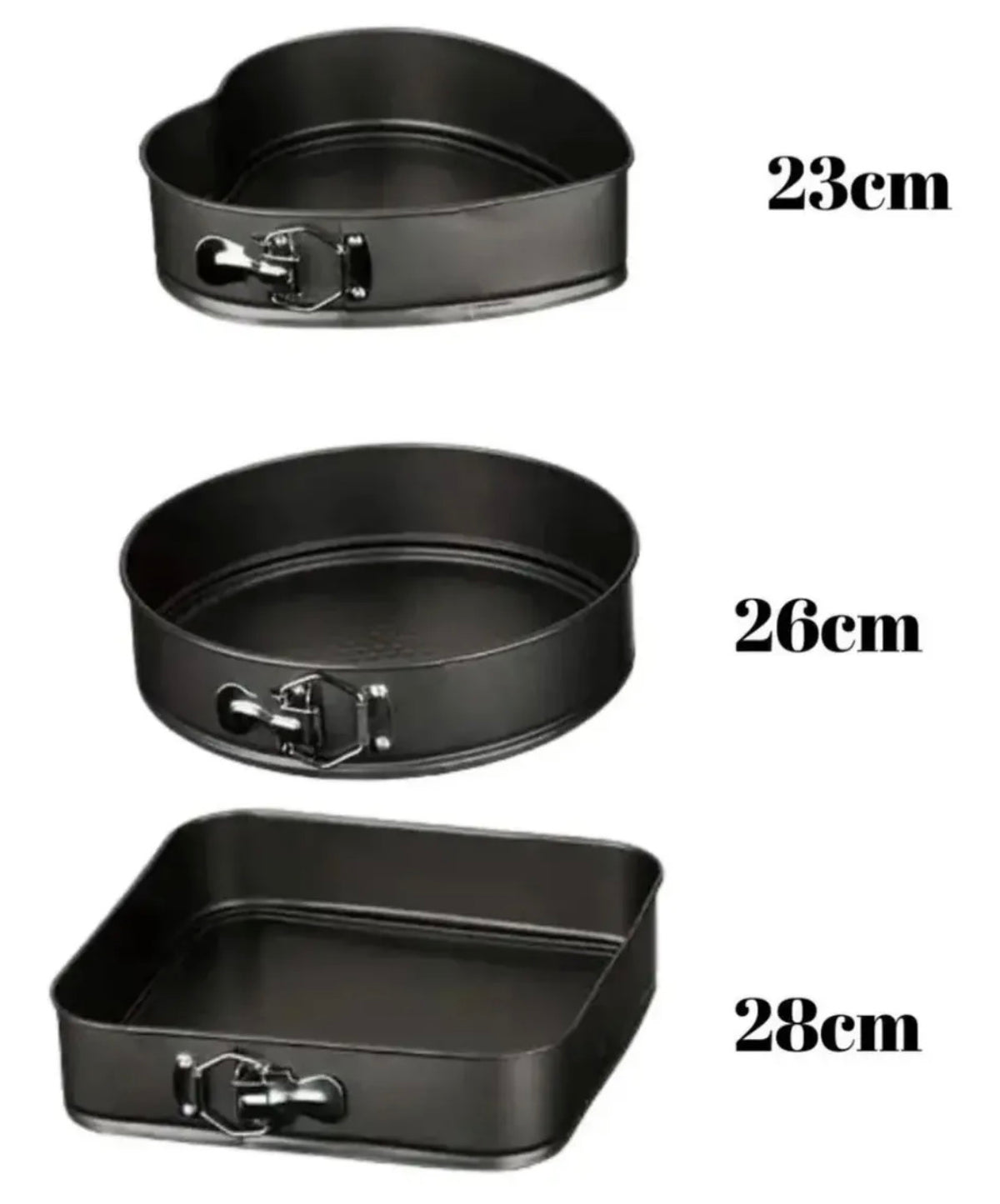 Conjunto de Formas para Bolo com Fundo Removível – 3 Peças