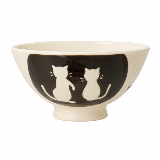 Bowl Gatinhos Azul & Branco 🐈‍⬛🤍