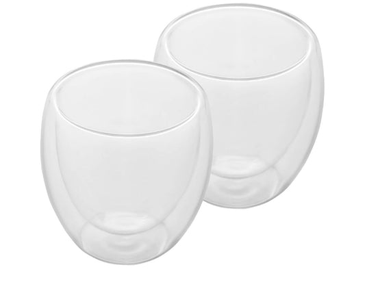 Jogo de Copos Parede Dupla em Borossilicato 80ml – 2 Peças