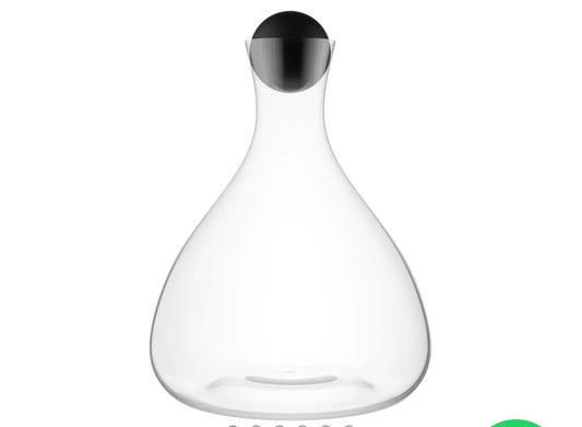 Decanter de Vidro com Tampa Esfera Preta – Elegância e Sofisticação para Servir