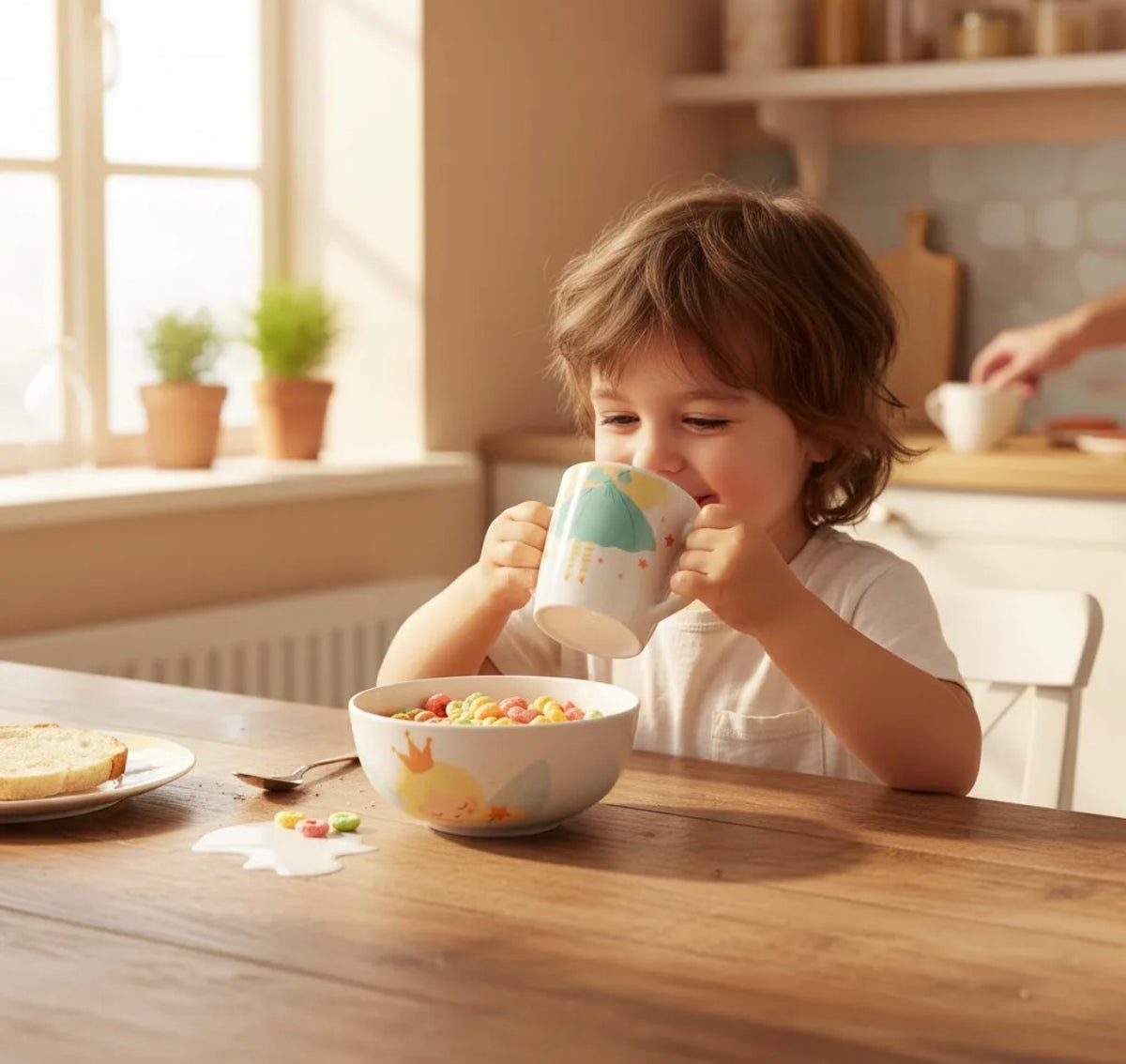 Kit Caneca + Bowl Fada Encantada Infantil em Cerâmica