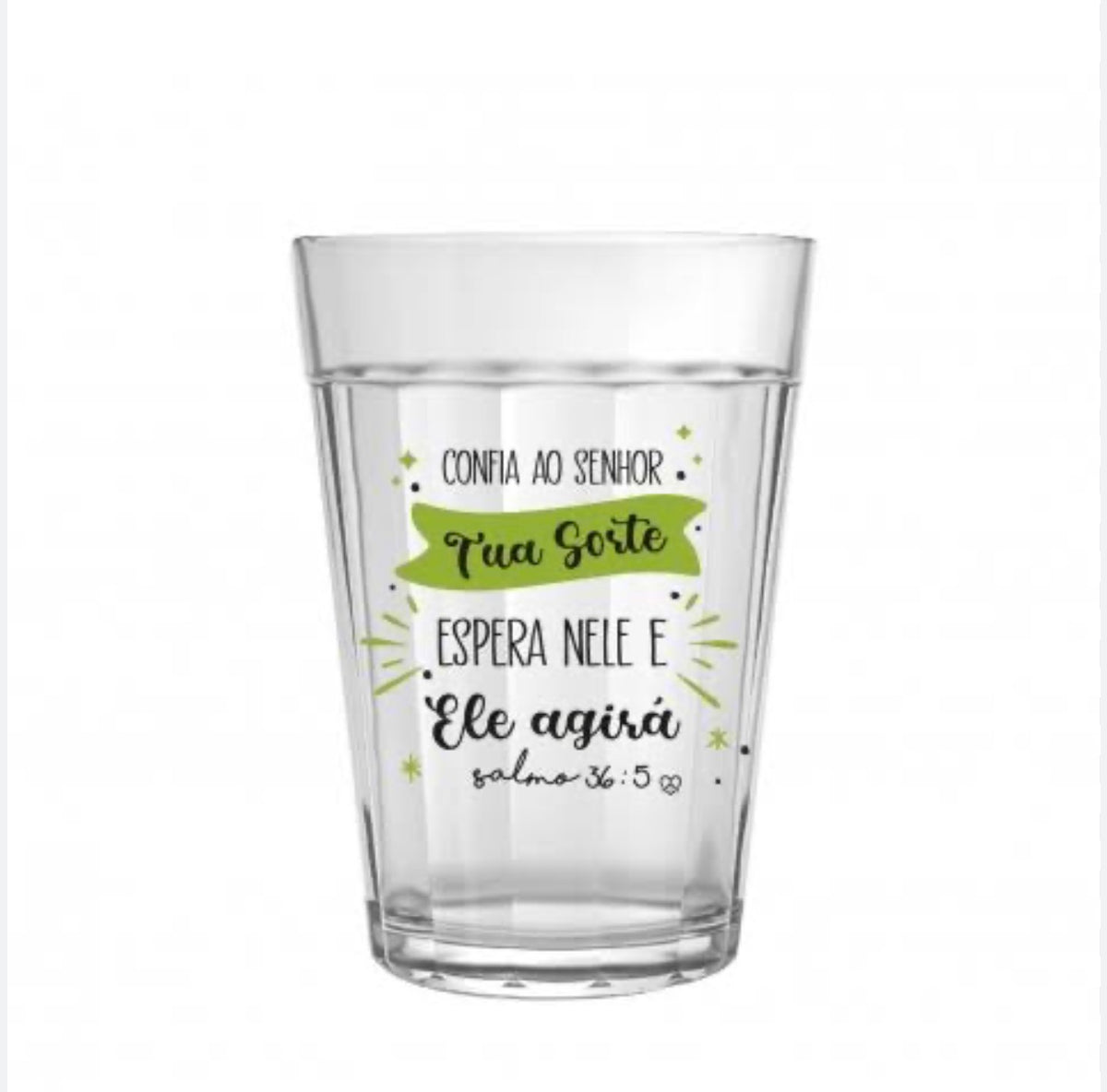 Copo Americano Decorado “Confia ao Senhor” – 190 ml