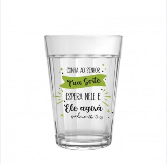 Copo Americano Decorado “Confia ao Senhor” – 190 ml