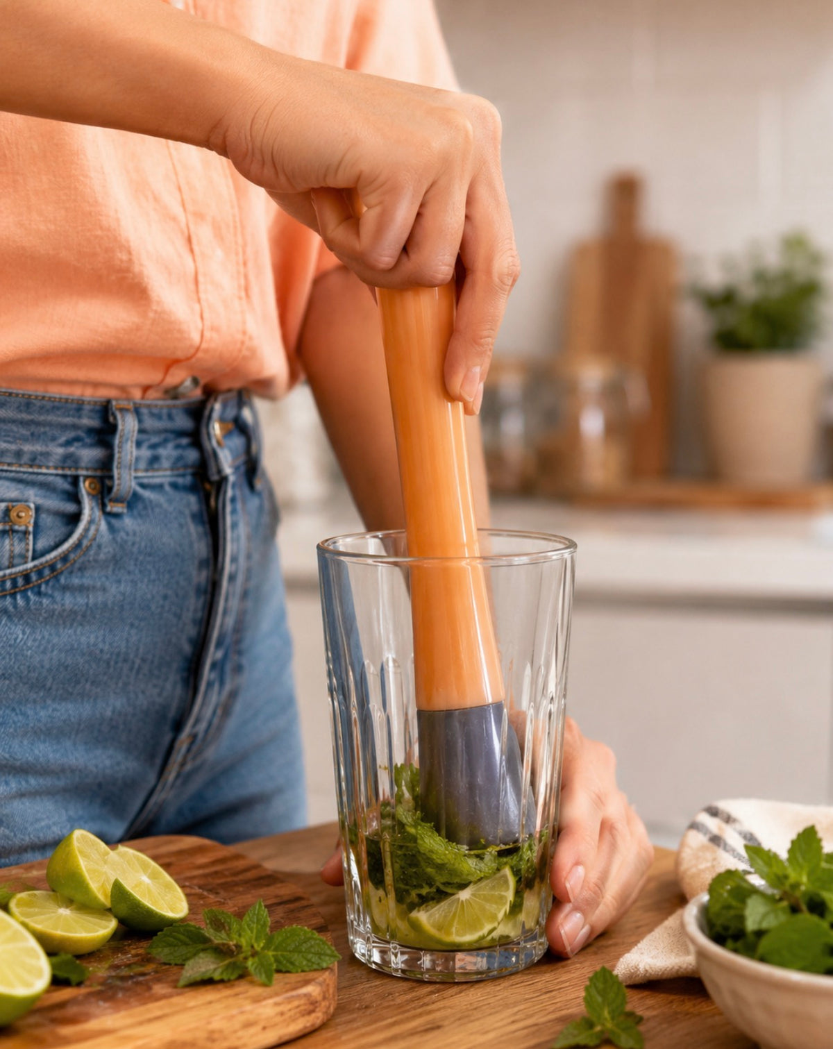 Socador para Drinks com Ponta Plástica