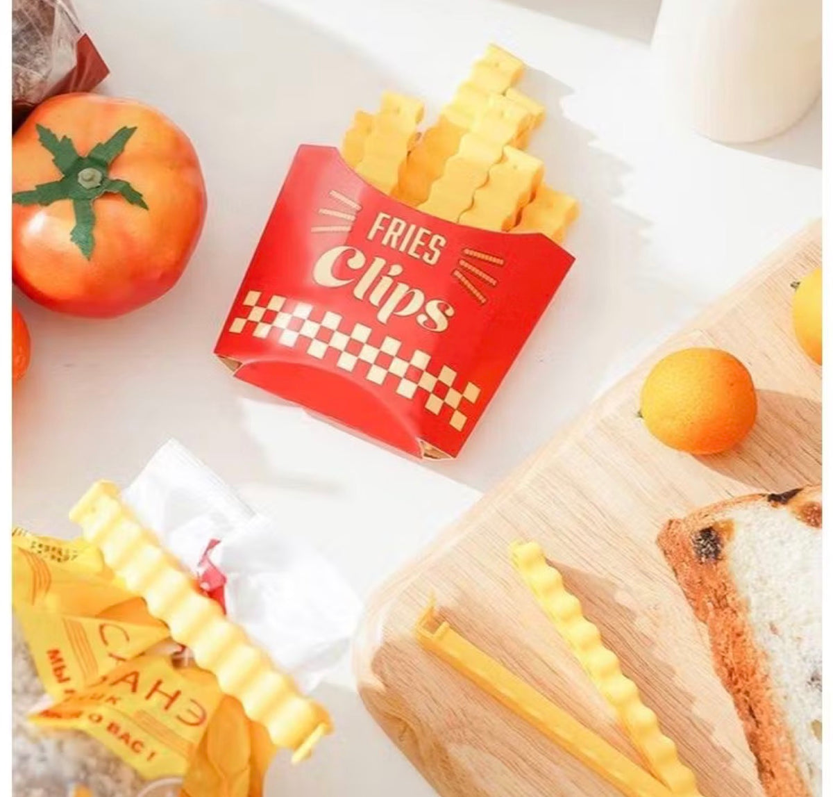 Clip de Alimentos batata chips com base imã