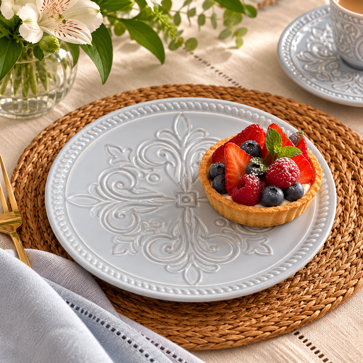 Prato de Sobremesa Provence Branco 20 cm