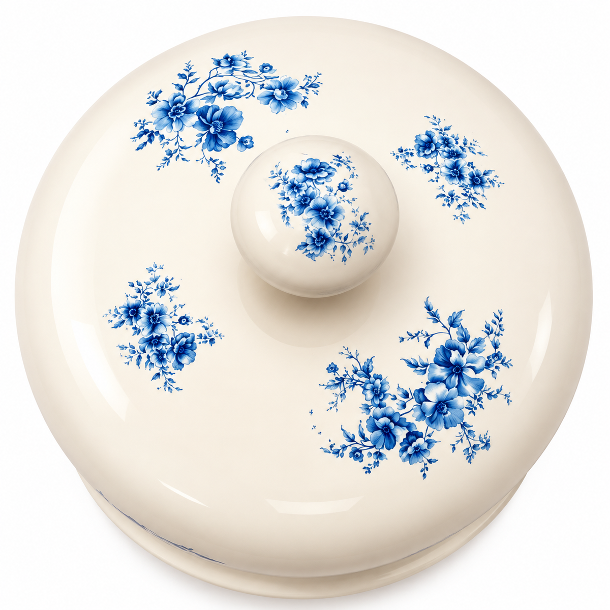 Panetoneira de Porcelana Casa Azul- panetone de 1kg