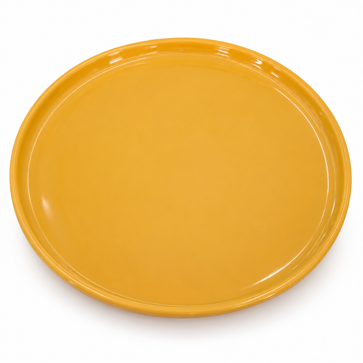Prato Raso Amarelo com Borda Alta