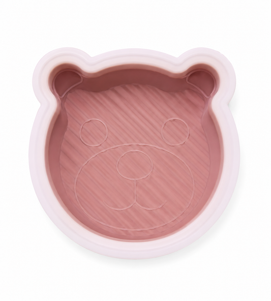Forma de Silicone Ursinho com Tampa – Rosa Delicada 🐻💗