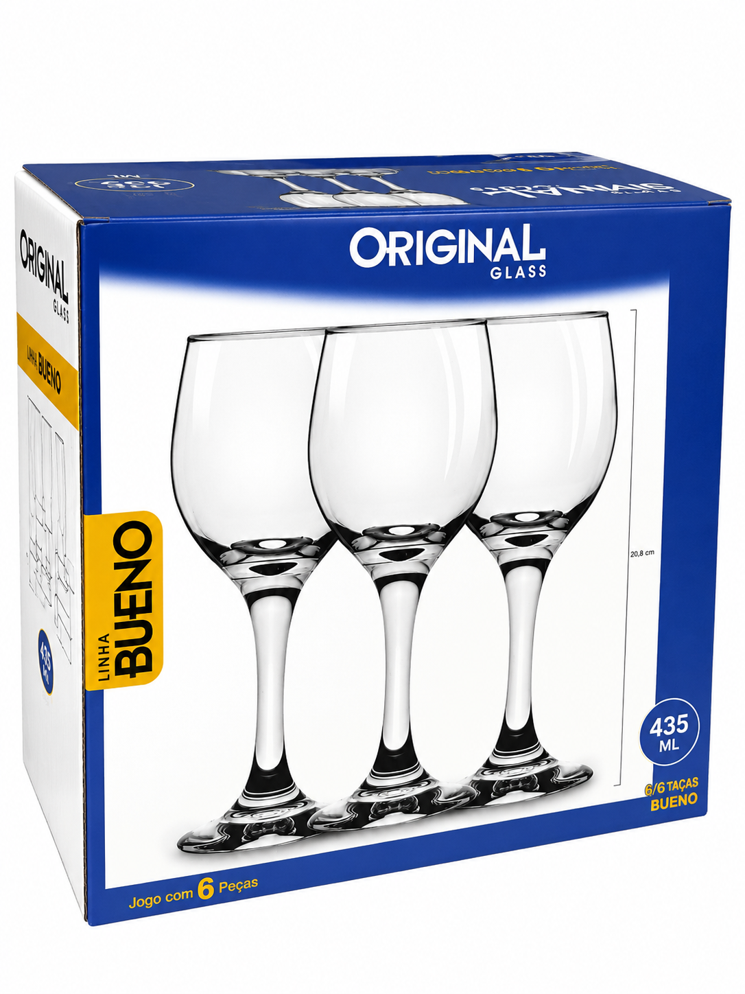 Jogo de Taças de Vidro Bueno 435ml – 6 Peças