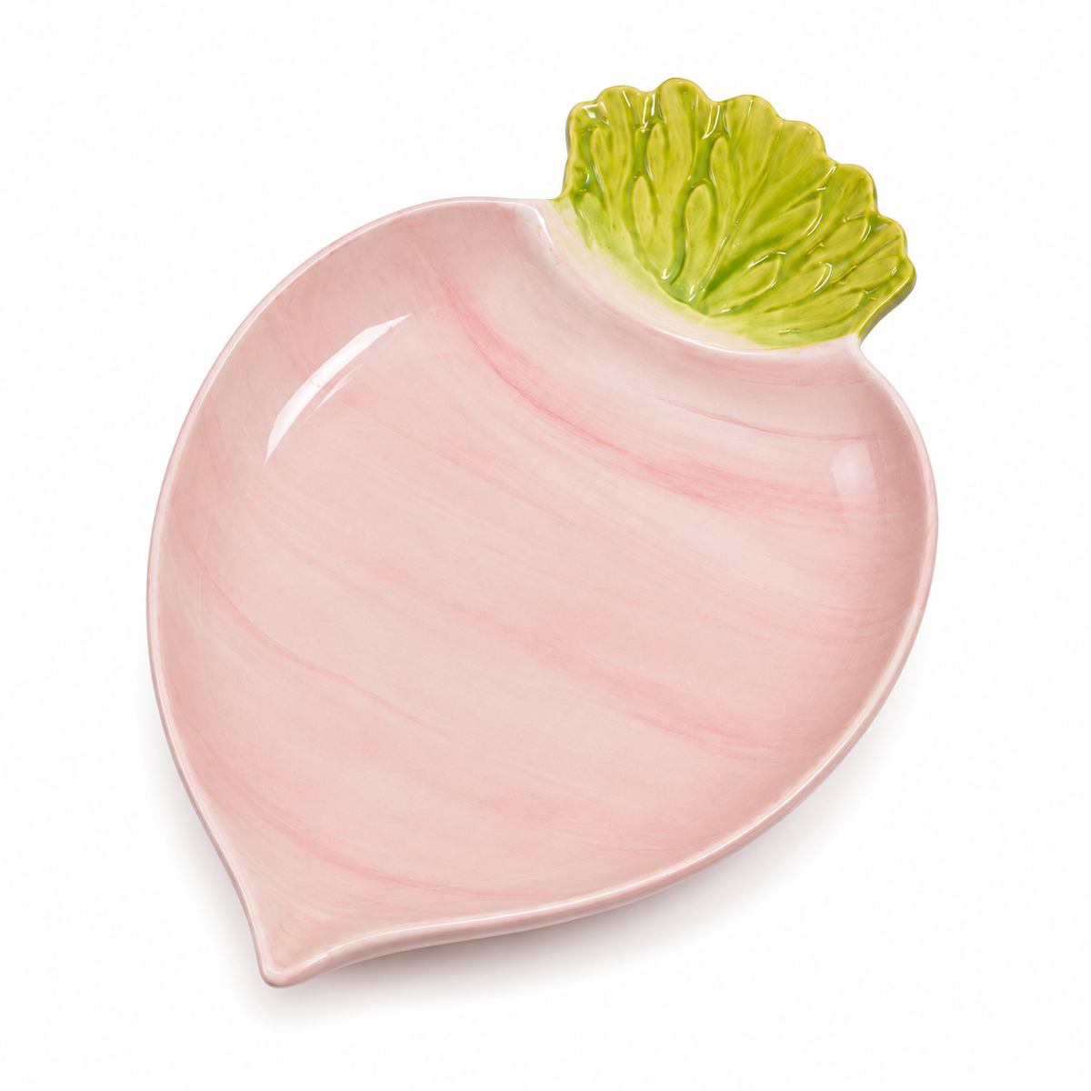 Petisqueira Rabanete Rosa em Cerâmica 22x18cm