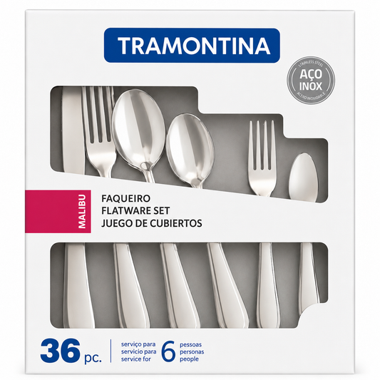Faqueiro Tramontina Malibu Aço Inox – 36 Peças
