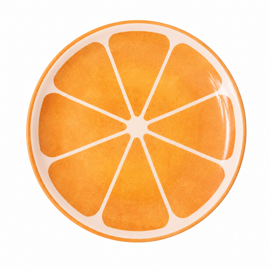 Prato laranja sobremesa