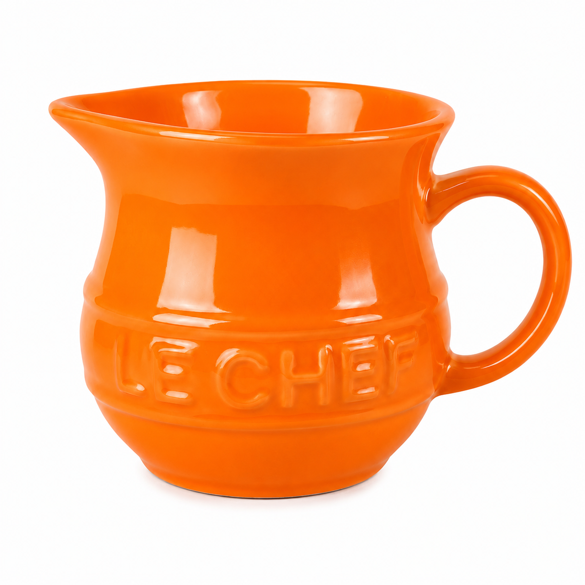 Leiteira Le Chef Laranja em Cerâmica