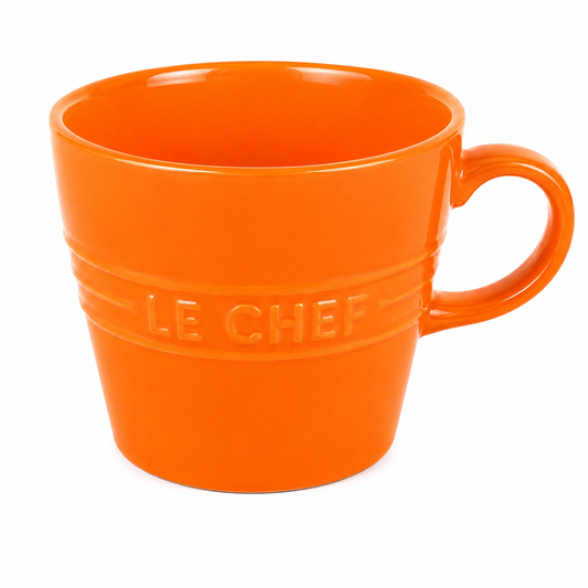 Caneca Le Chef Laranja em Cerâmica