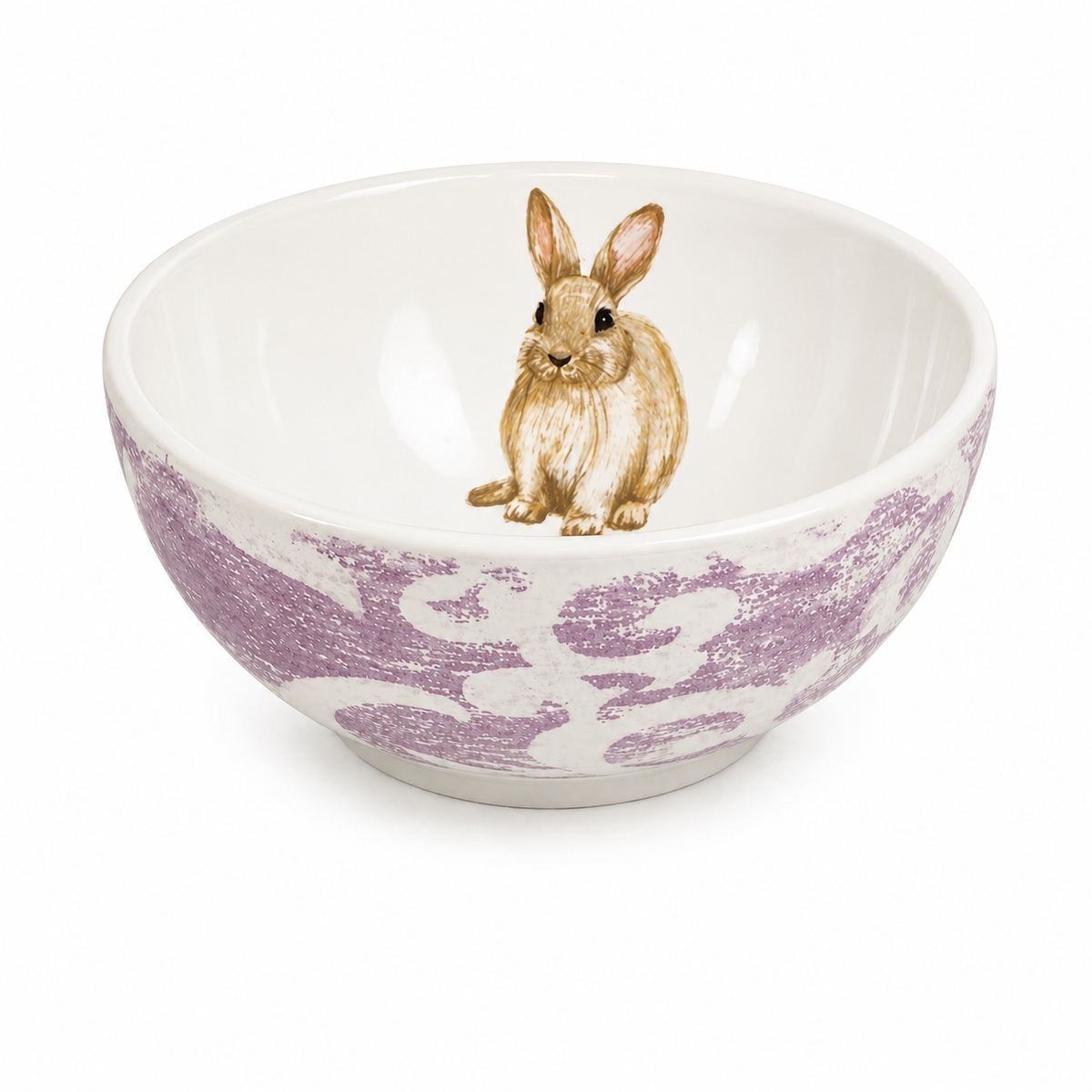 Bowl Decorativo Coelhinho Lilás em Cerâmica – Delicadeza para sua Mesa Posta