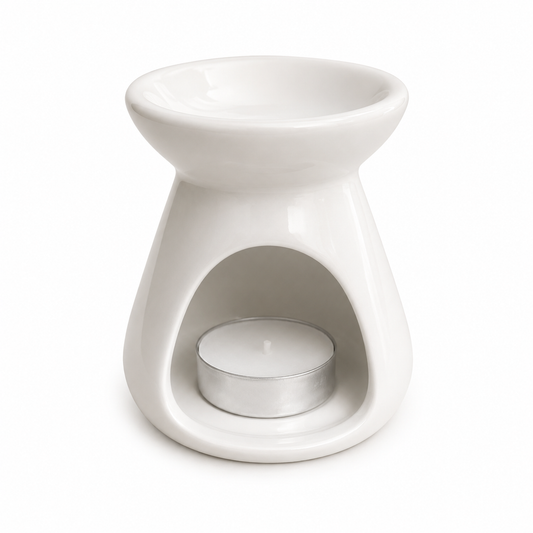 Aromatizador de Cerâmica Branco – Elegância e Bem-Estar
