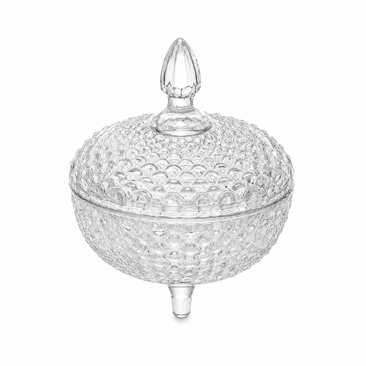 Bomboniere de vidro com Pé e Tampa – Elegância para Decoração e Mesa Posta
