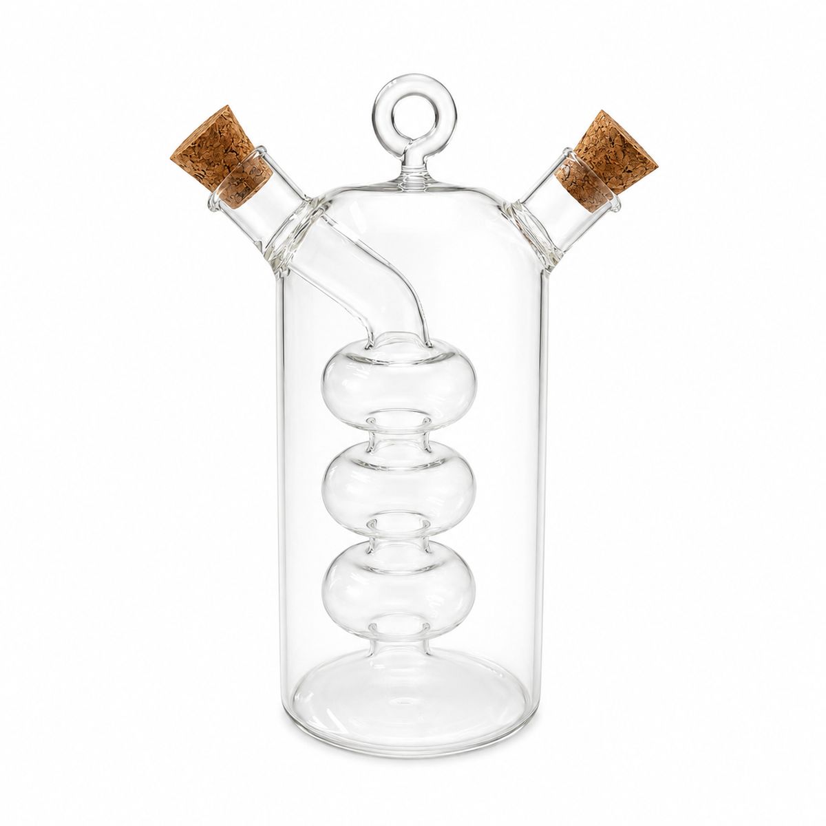 Galheteiro de Vidro 2 em 1 para Azeite e Vinagre com Design Moderno