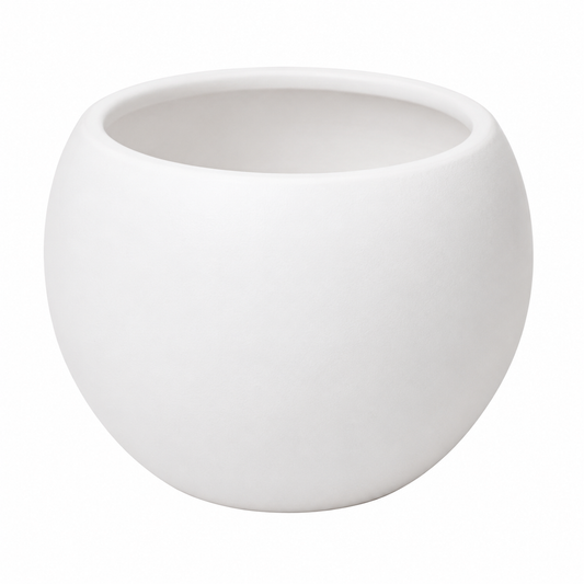 Vaso Redondo Branco para Suculentas 14cm