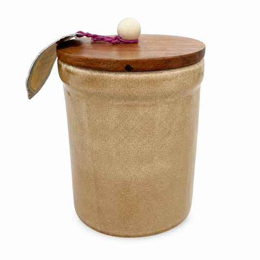Jaipur in Bloom – Pote de Cerâmica 1,5L com Tampa de Madeira