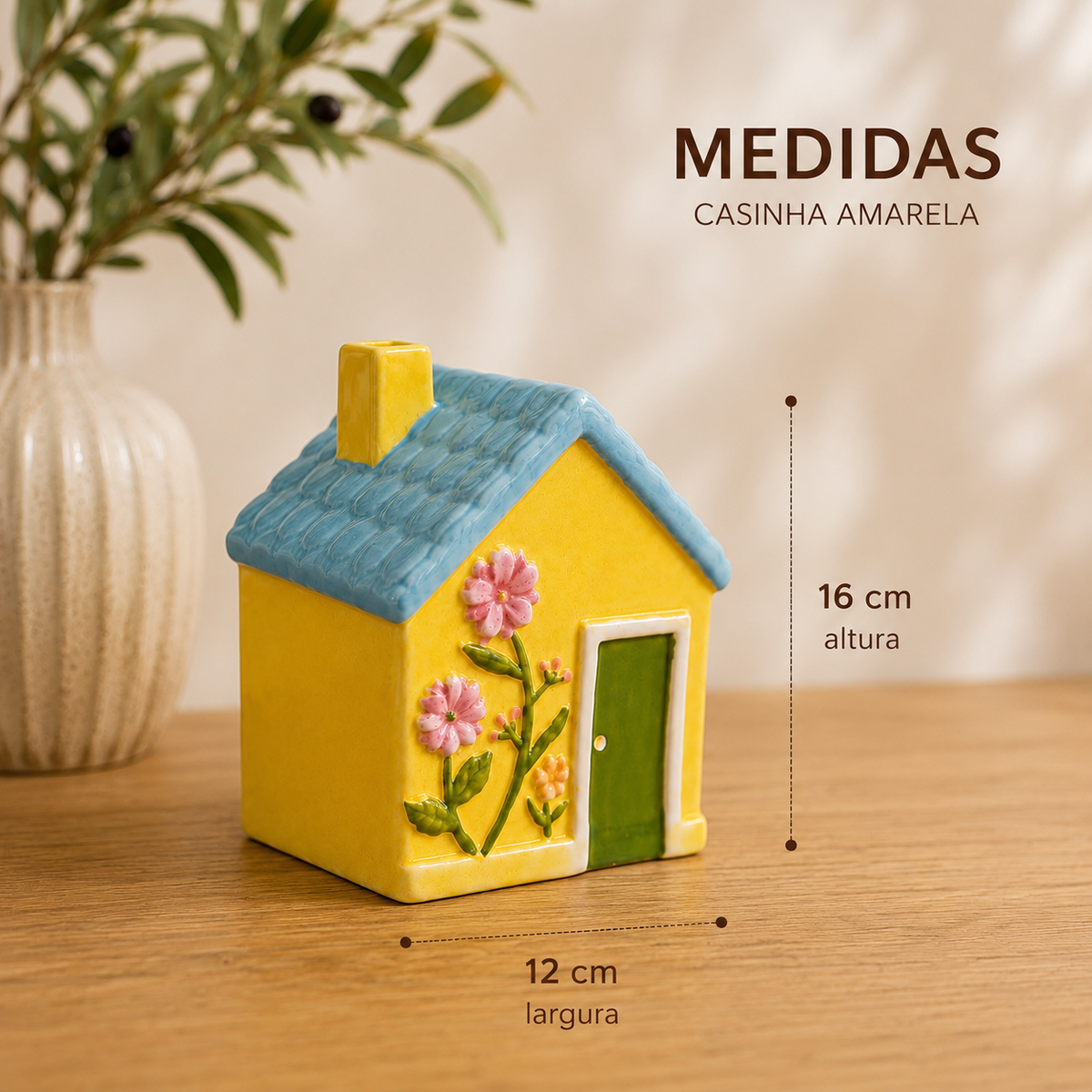 Casa Decorativa em Cerâmica Handpainted