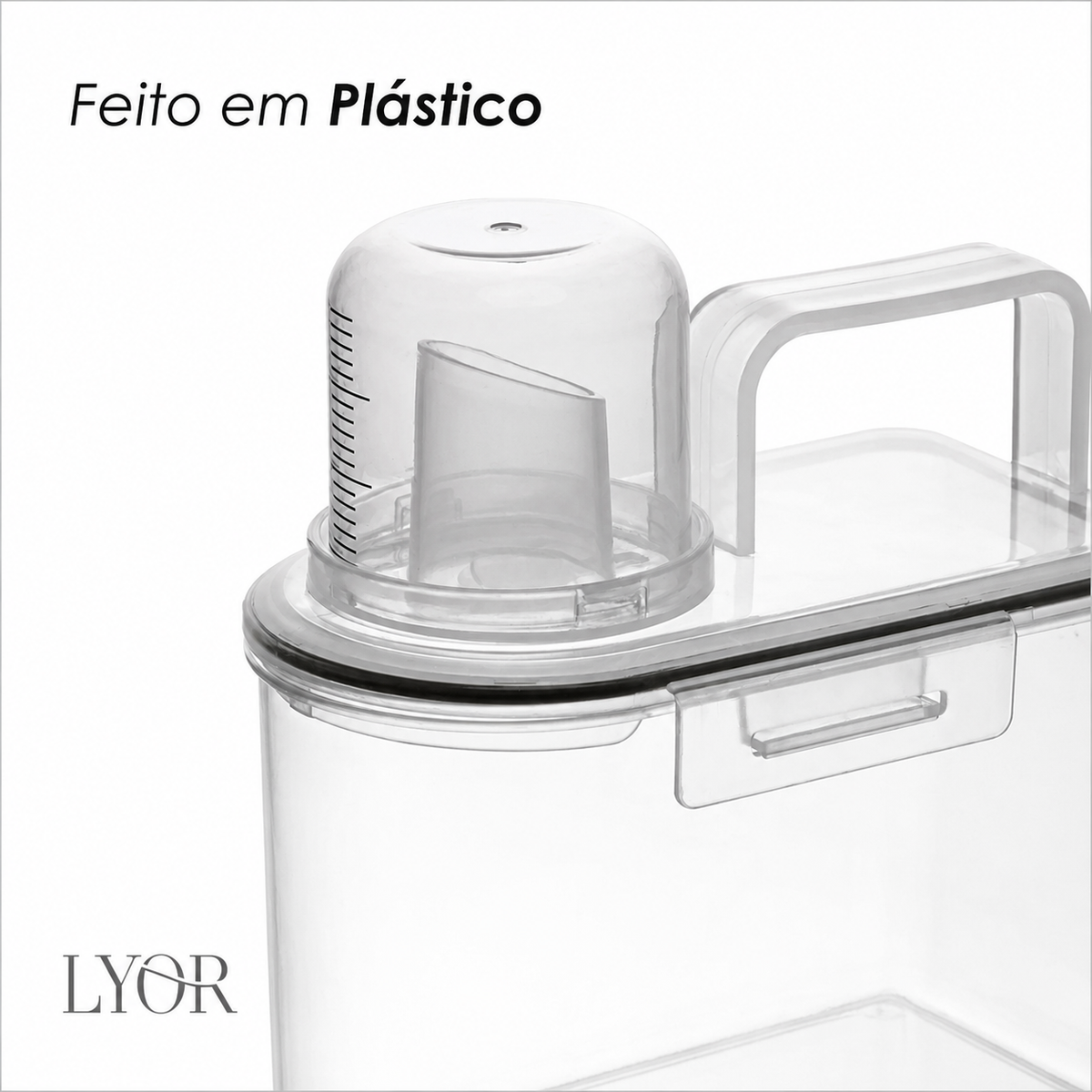 Pote Hermético com Copo Medidor 1,5L – Lyor