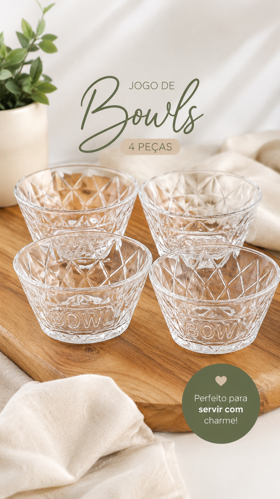 Jogo 4 Bowls de 200ml