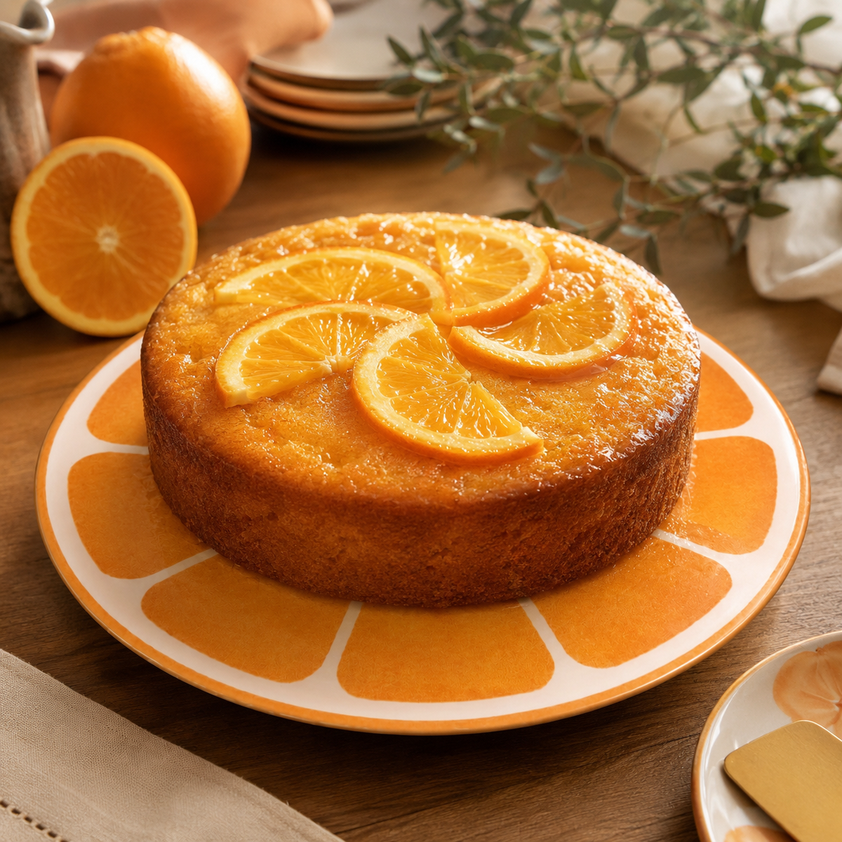 Prato Raso Citrus Laranja 29 cm