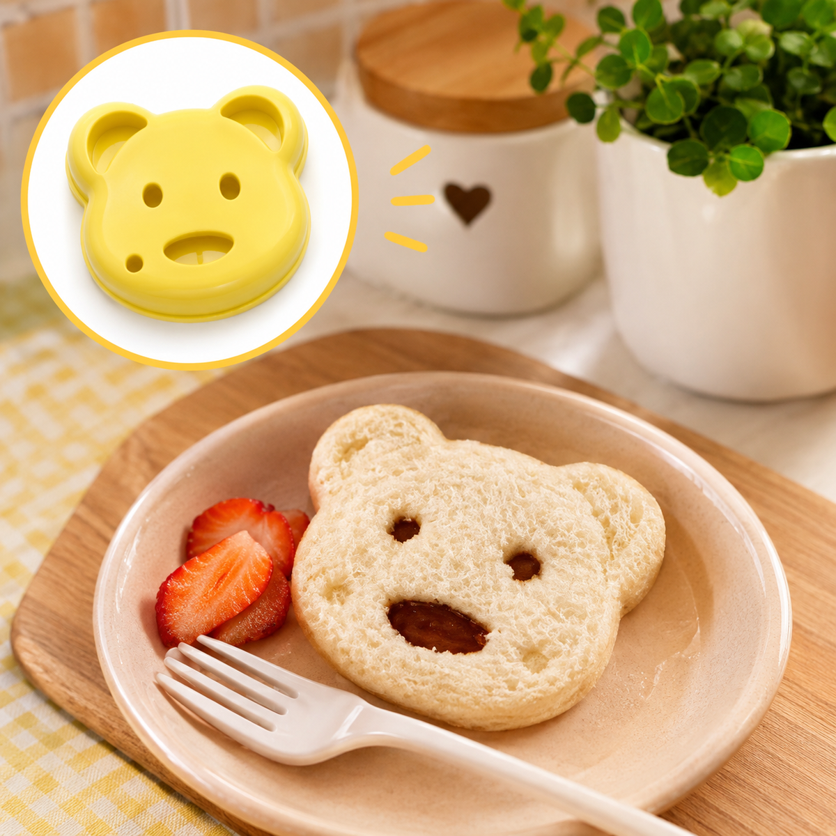 Molde para Lanches Ursinho – Cortador de Sanduíche Infantil