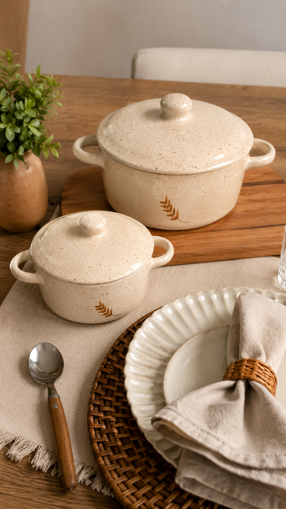 Cocotte de Cerâmica com Tampa – Disponível em 350 ml 500 ml e 1,5 L