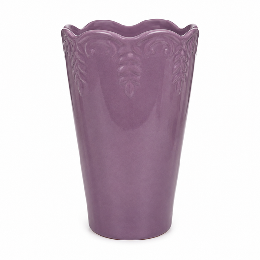 Vaso Decorativo de Cerâmica Ondulado 27 cm