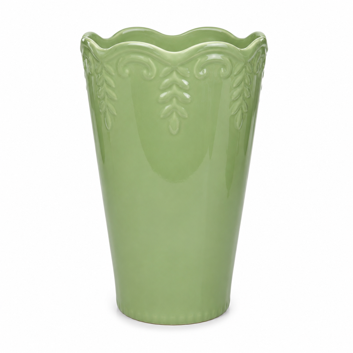 Vaso Decorativo de Cerâmica Ondulado 27 cm