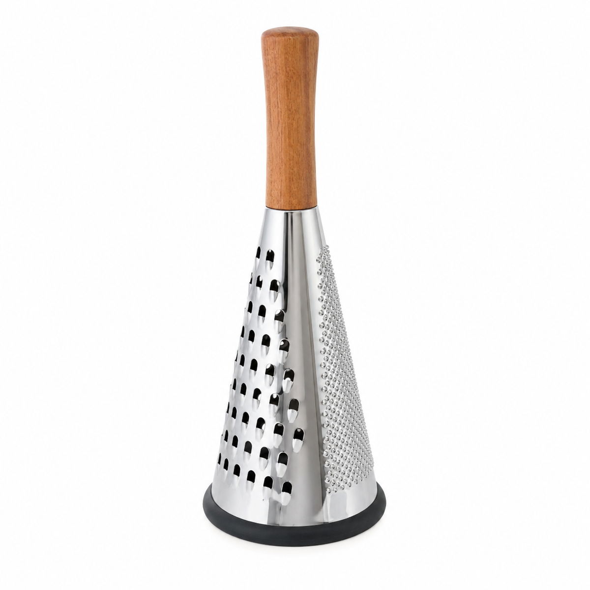 Ralador Cônico em Aço Inox com Cabo de Madeira – 30 cm