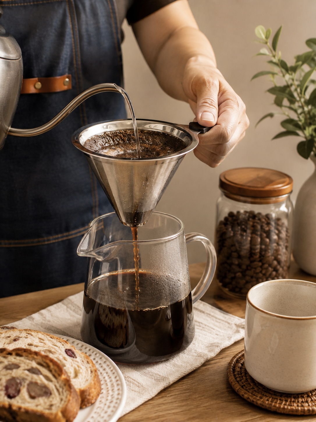 Coador Permanente Reutilizável em Aço Inox para Café