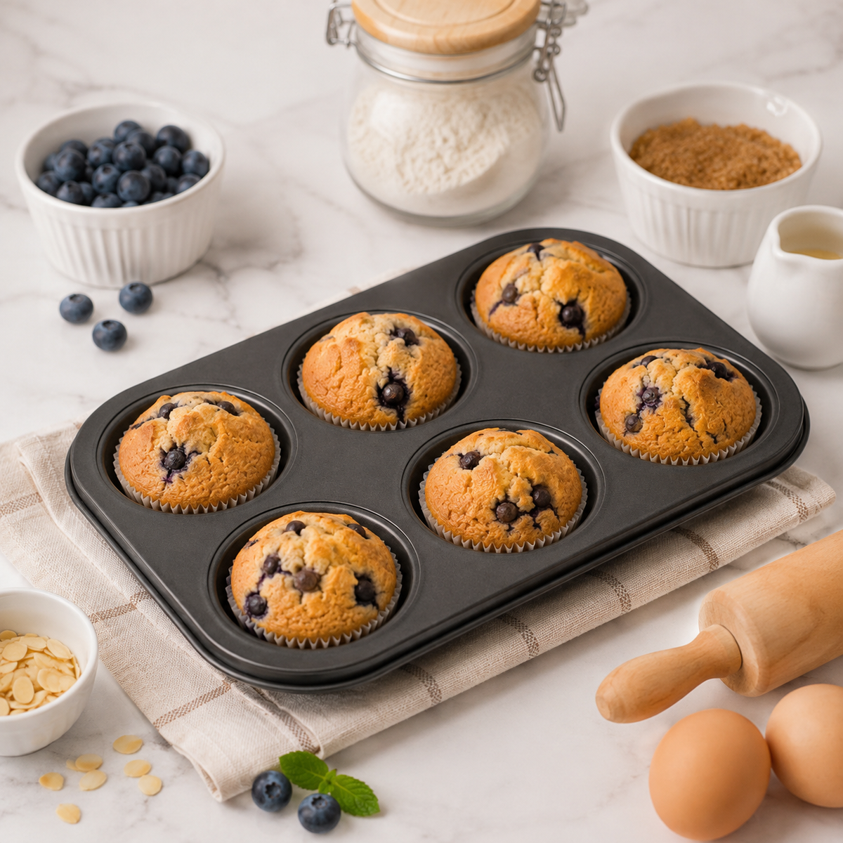 Forma para Muffin Antiaderente 6 Cavidades