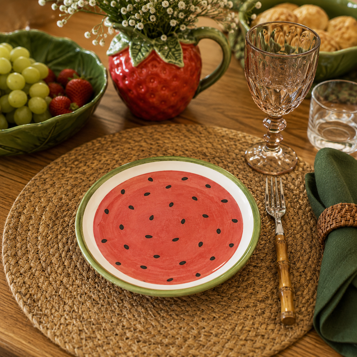 Prato de Sobremesa Melancia 🍉