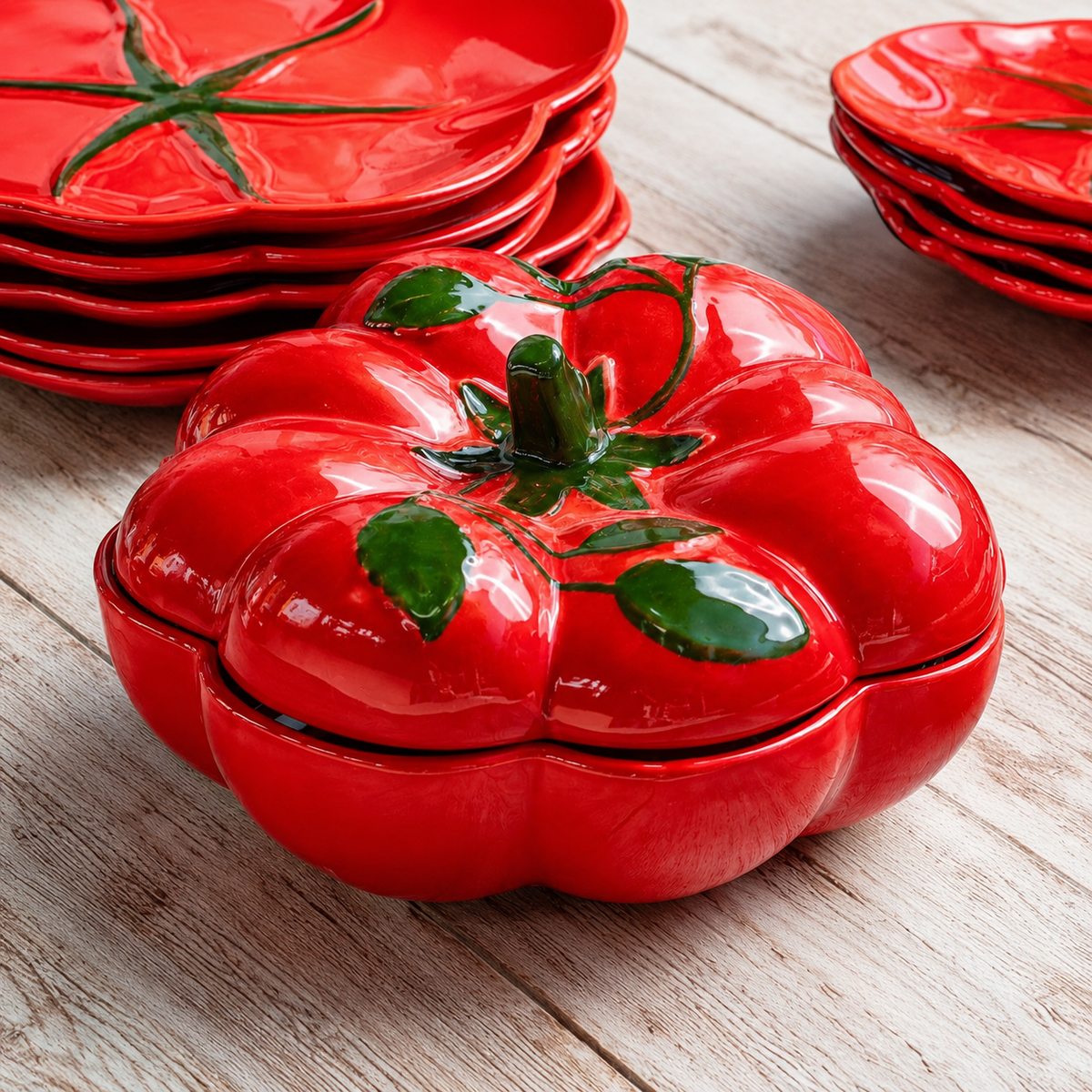Sopeira Grande Cerâmica Tomate 1,7L Scalla