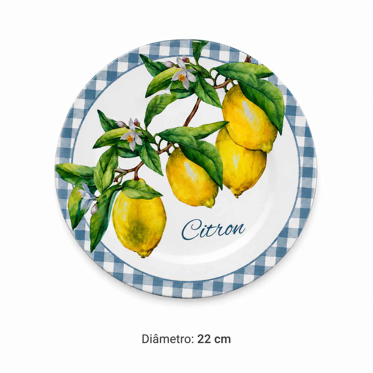 Jogo De 6 Pratos De Sobremesa Amalfitana  Alleanza 22cm