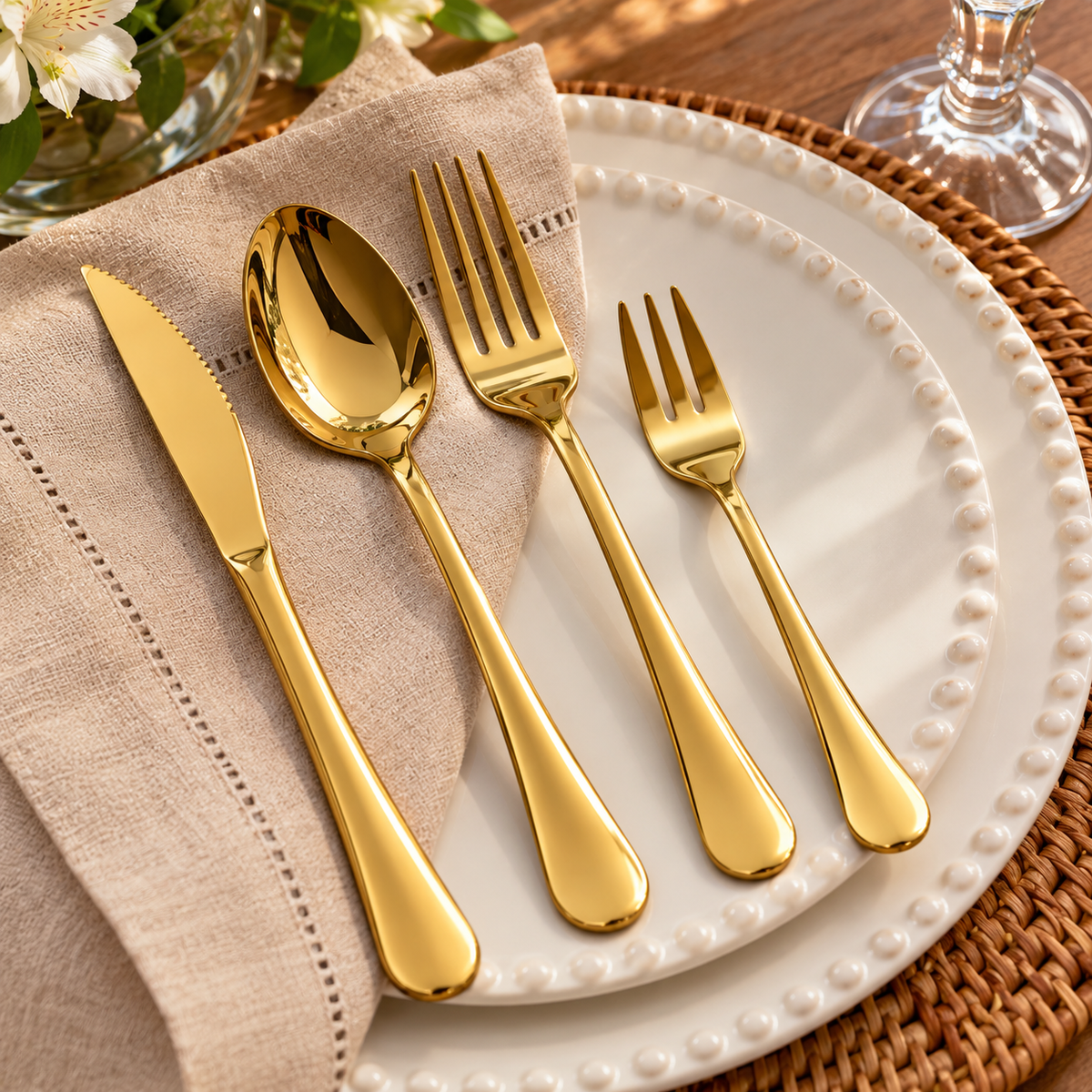 Faqueiro Dourado 24 Peças