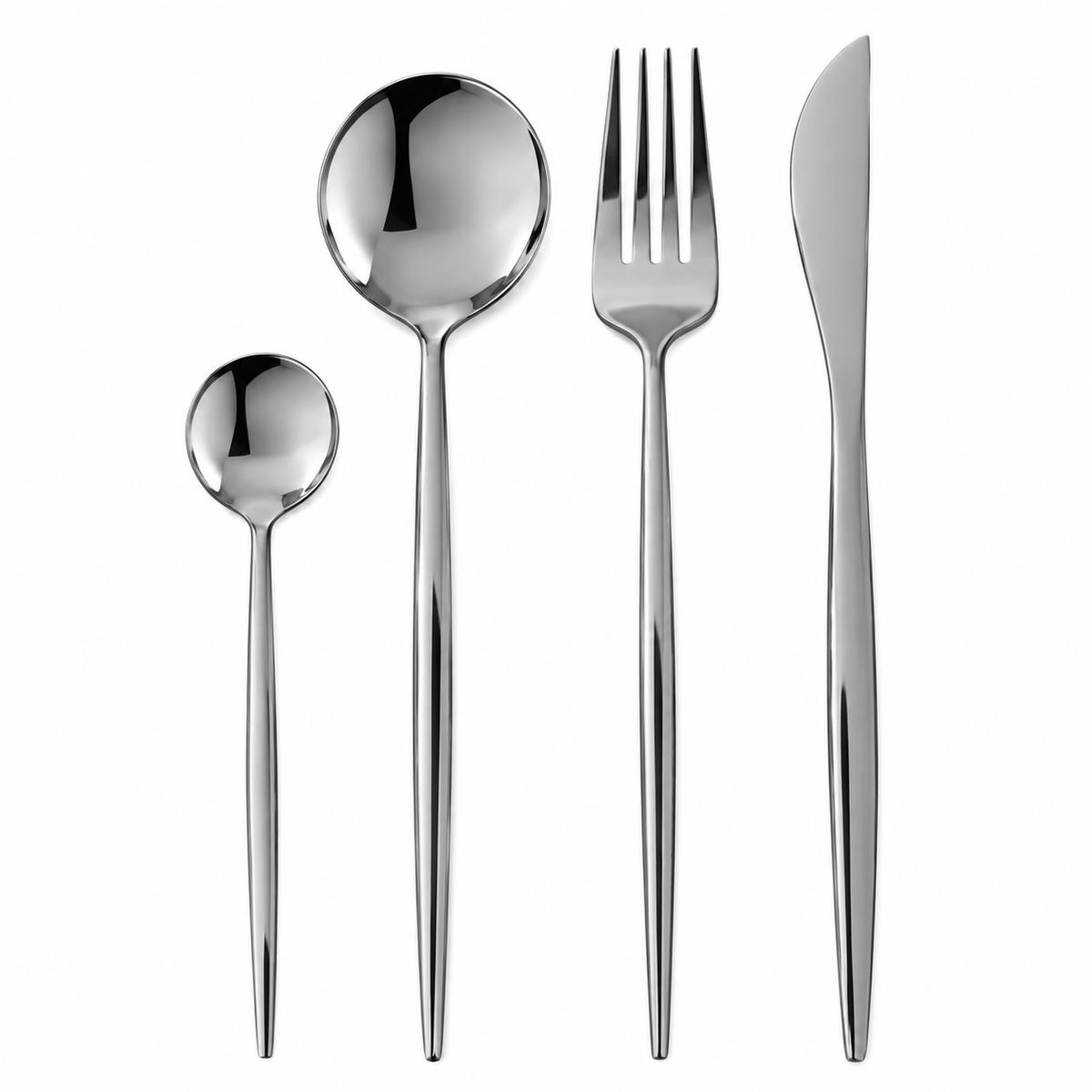 Faqueiro 24 Peças Preto em Aço Inox – Luwave