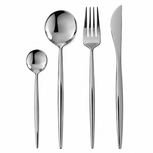 Faqueiro 24 Peças Preto em Aço Inox – Luwave