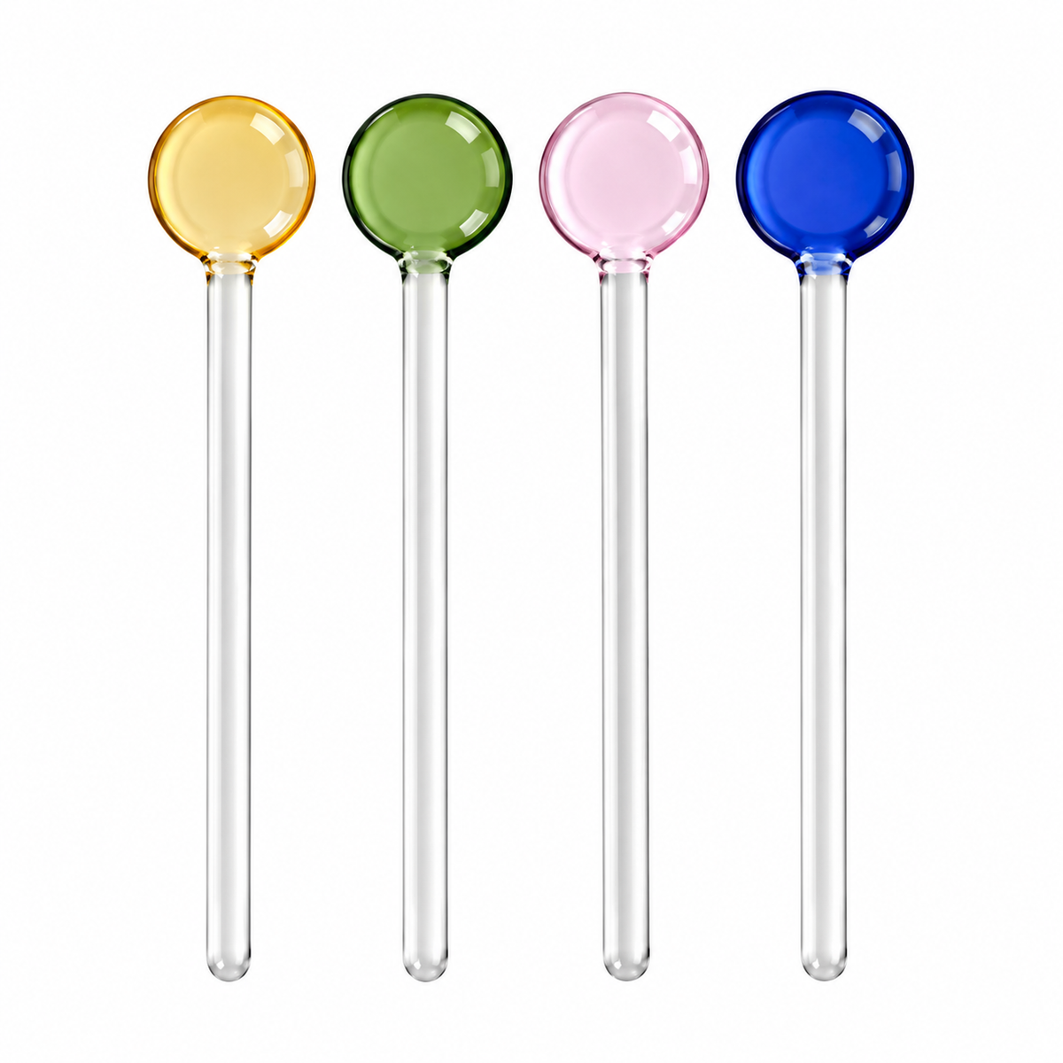 Colheres de Vidro para Drinks e Sobremesas – Kit com 4
